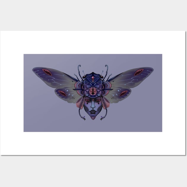 Wings. Face mask. Bug. Insect. Wall Art by ManyaArtShop 